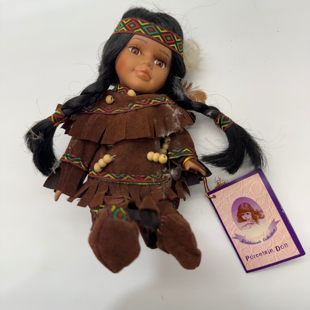 Goldenvale Collection Rubayka Porcelain Doll Limited Edition Native American